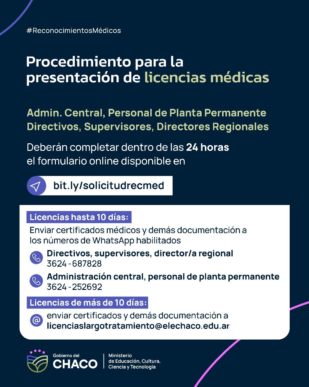 EDUCACIÓN RECUERDA EL PROCEDIMIENTO PARA DOCENTES QUE NECESITEN SOLICITAR LICENCIA MÉDICA