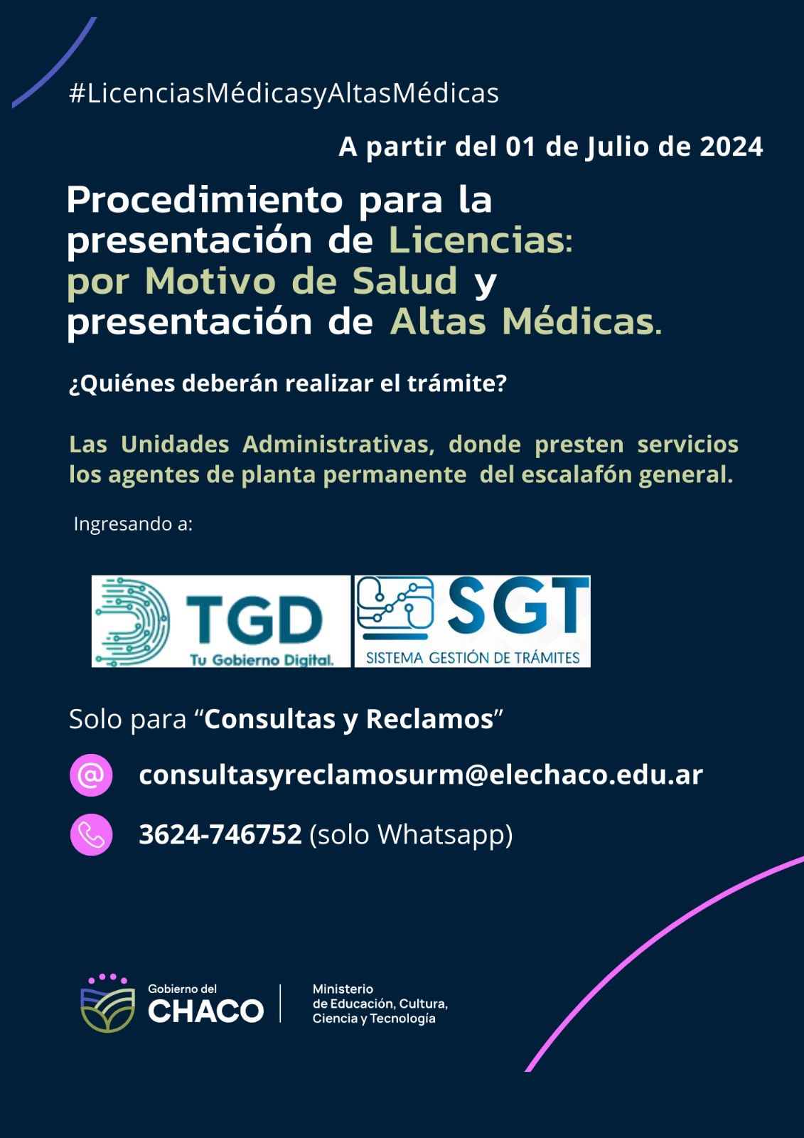 *EDUCACIÓN: A PARTIR DEL 1 DE JULIO, NUEVO PROCEDIMIENTO PARA SOLICITAR LICENCIAS MÉDICAS*